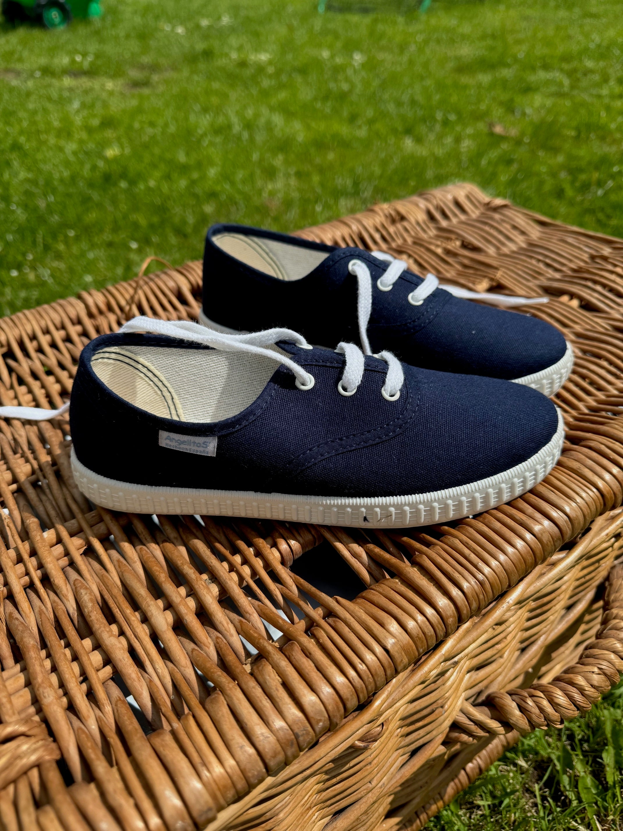 Angelitos Canvas Lace Up Shoes - Navy
